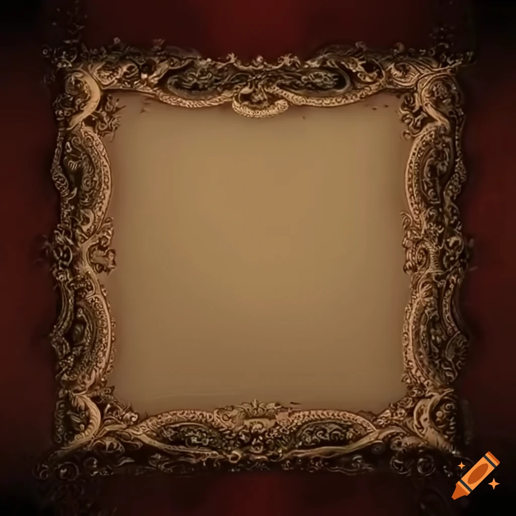 Victorian style square picture border design