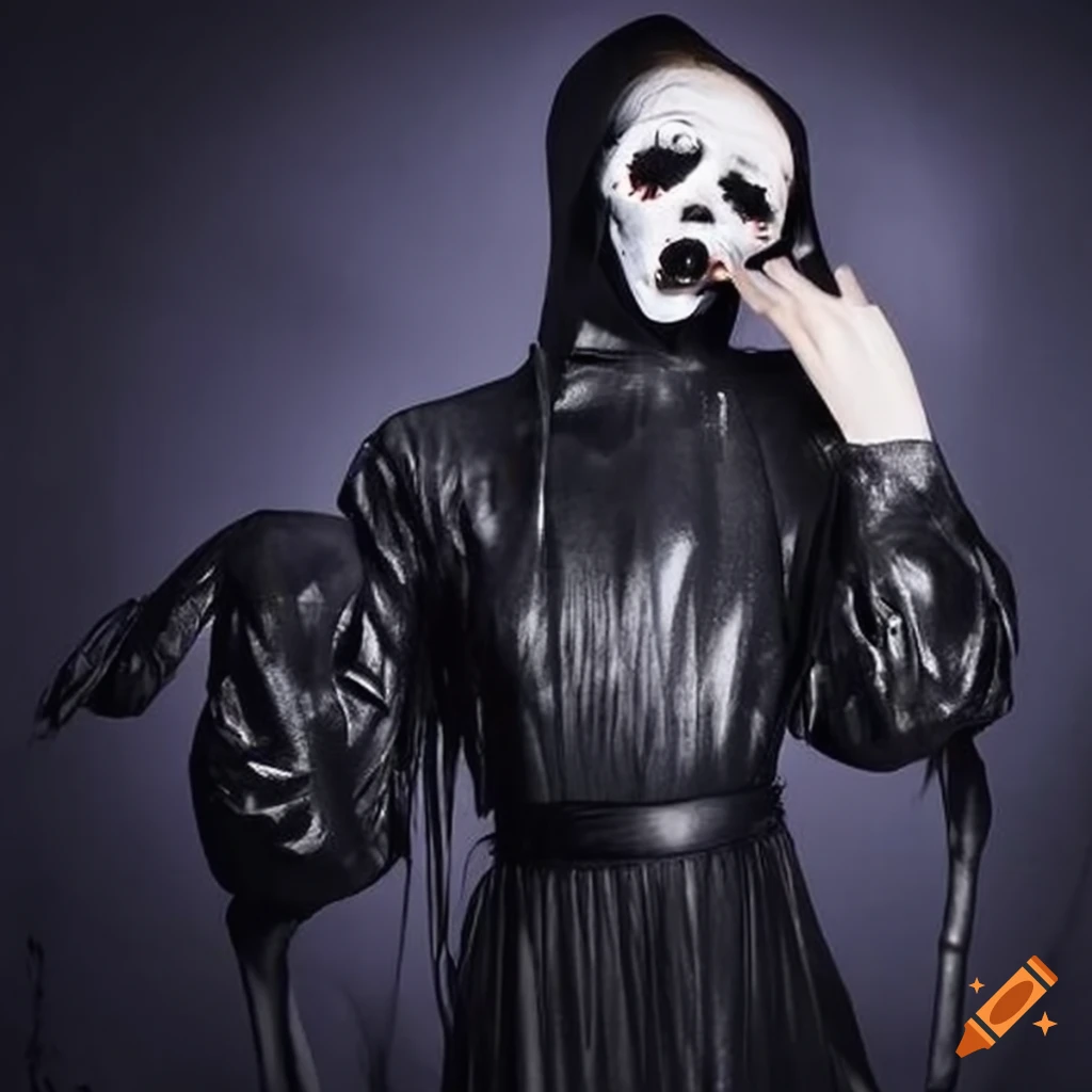 Ghostface drag look for Horror eleganza extravaganza