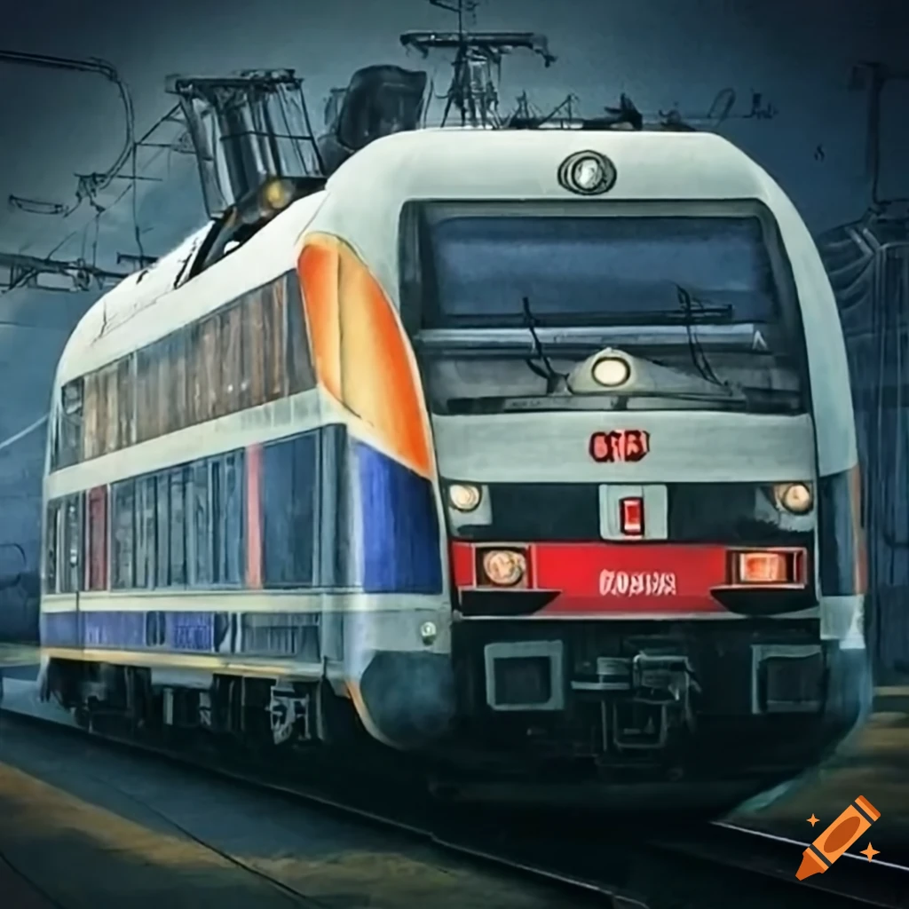 Deutsche Bahn train with the text "OrgVision" on the side