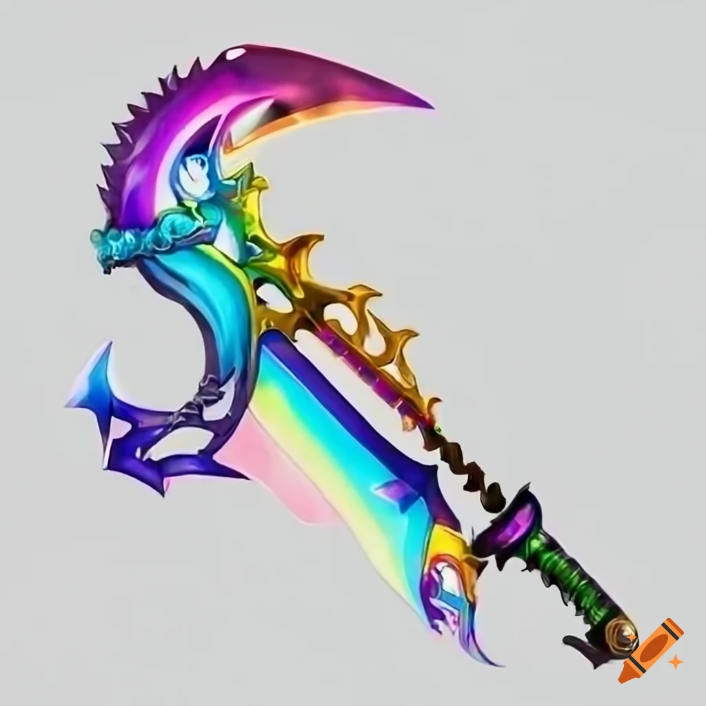 Rainbow keyblade on Craiyon