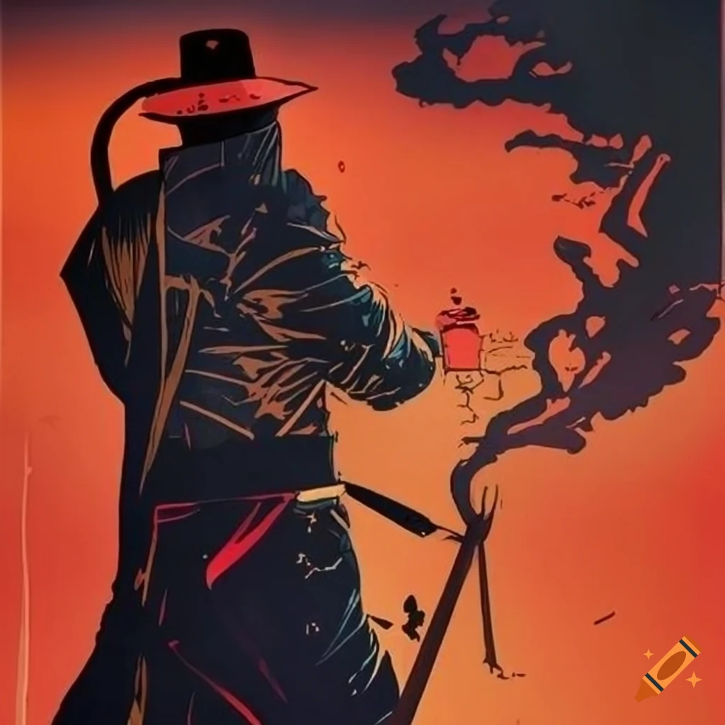 Psilocin Masterful graphic novel Zatoichi in a beautiful vintage travel poster style