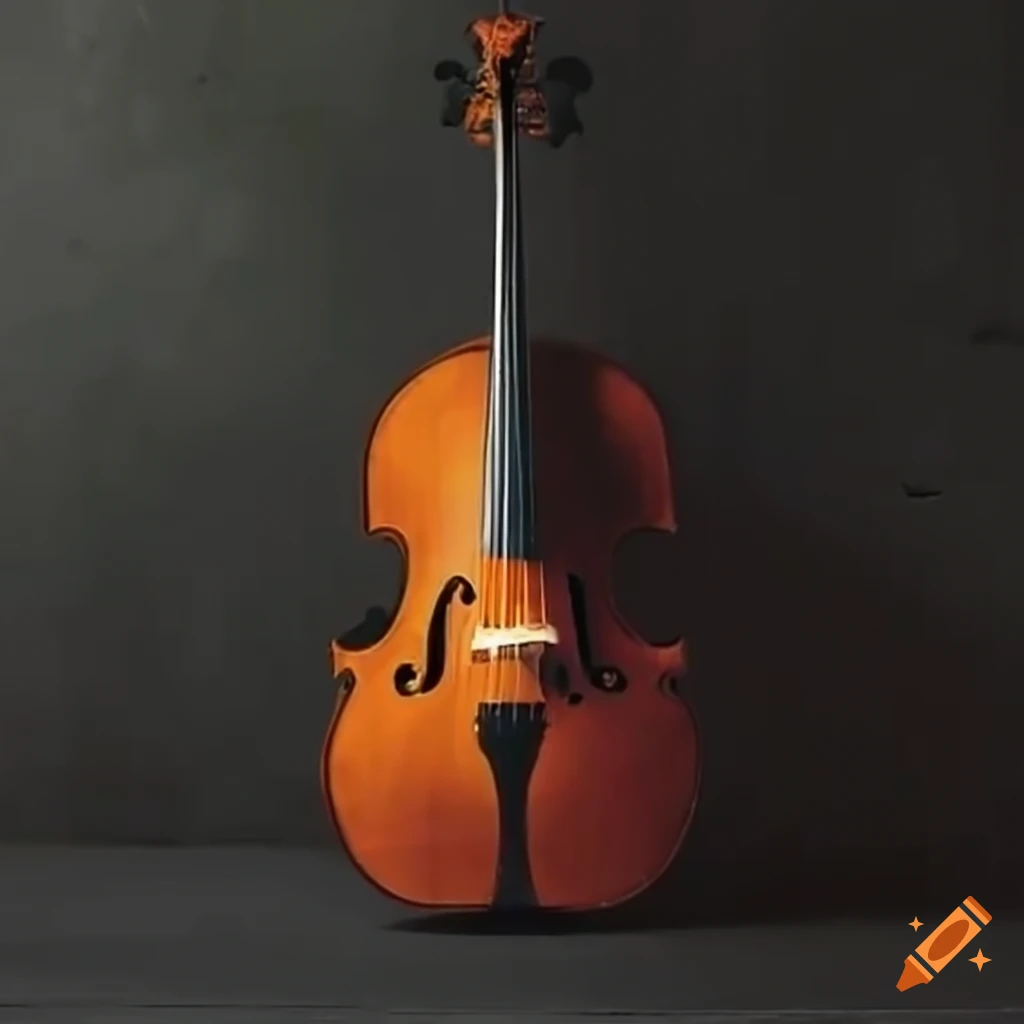 Edgy Double Bass against a concrete wall