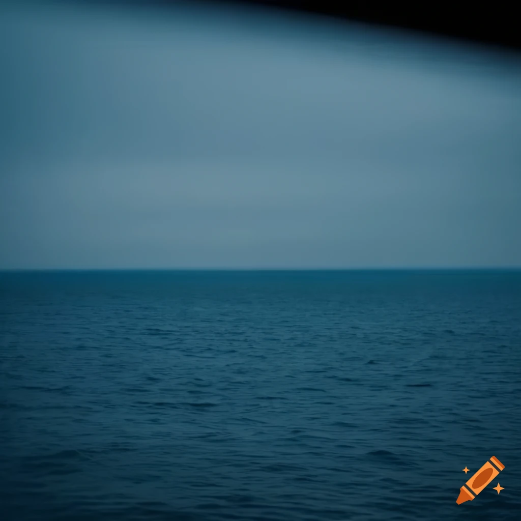View of dark blue Nordic ocean from a train crossing the Oresund Bridge during the day