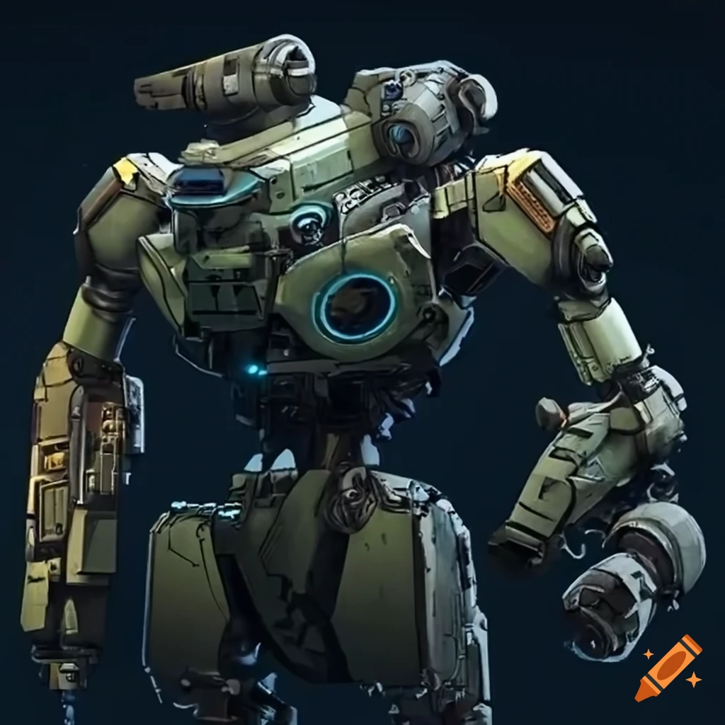Engineering diagram for sophisticated mech on Craiyon