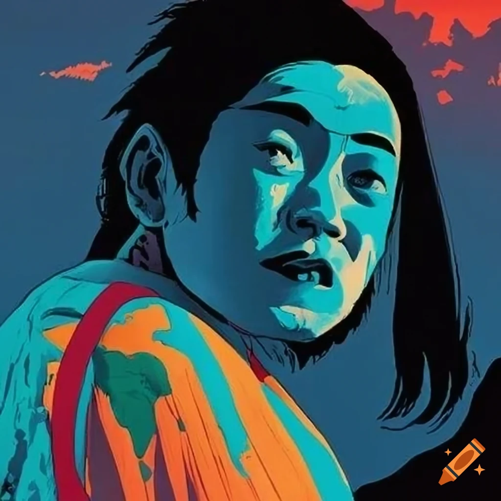 Psilocin graphic novel Zatoichi vintage travel poster