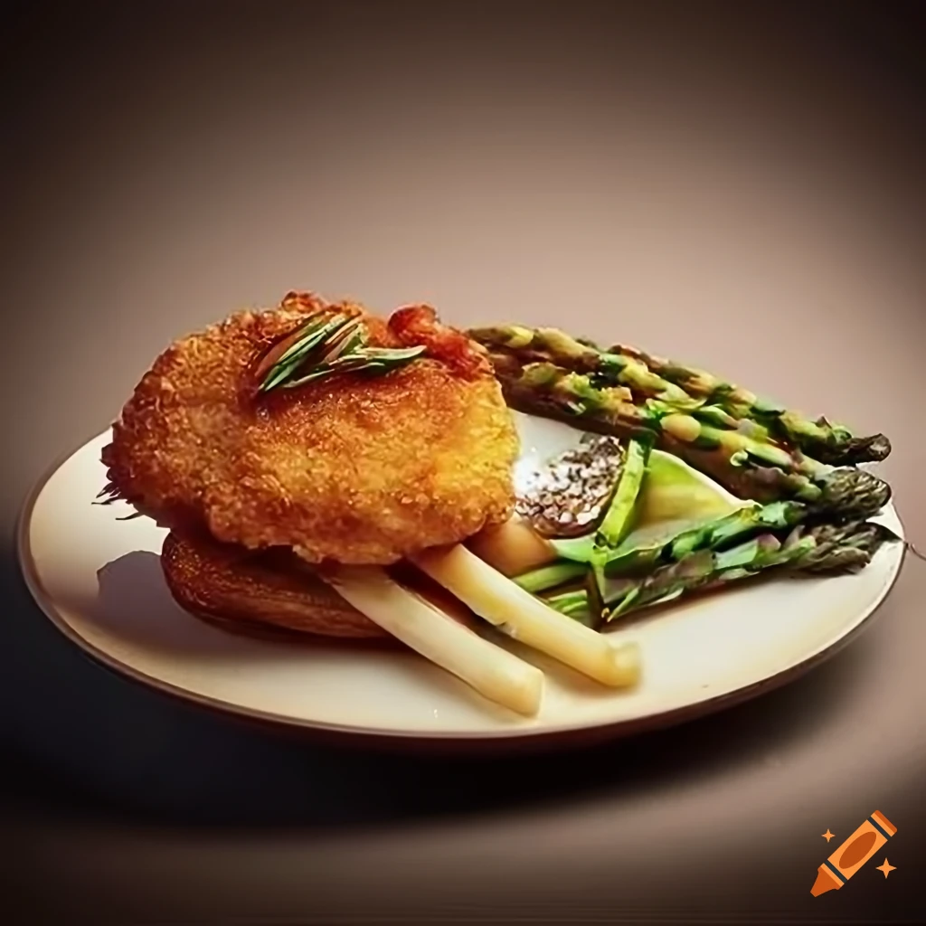 Golden brown breaded cordon bleu filled with cheese for modern cooking magazine cover