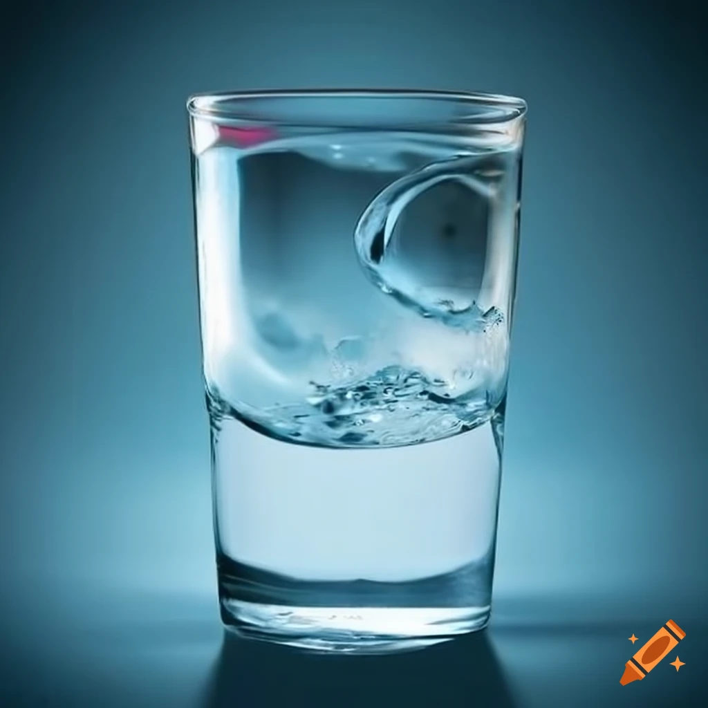Crystal-clear glass of water inviting a refreshing sip