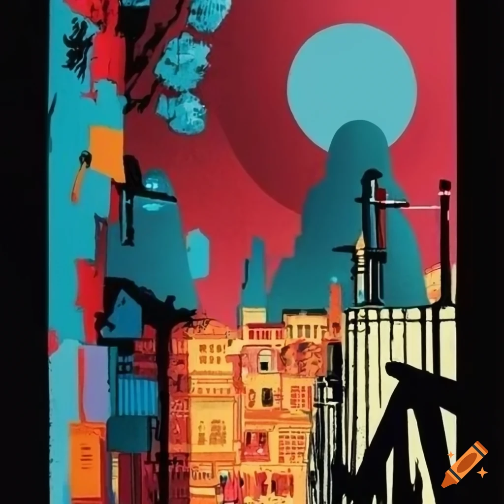 Vintage travel poster for Zatoichi graphic novel
