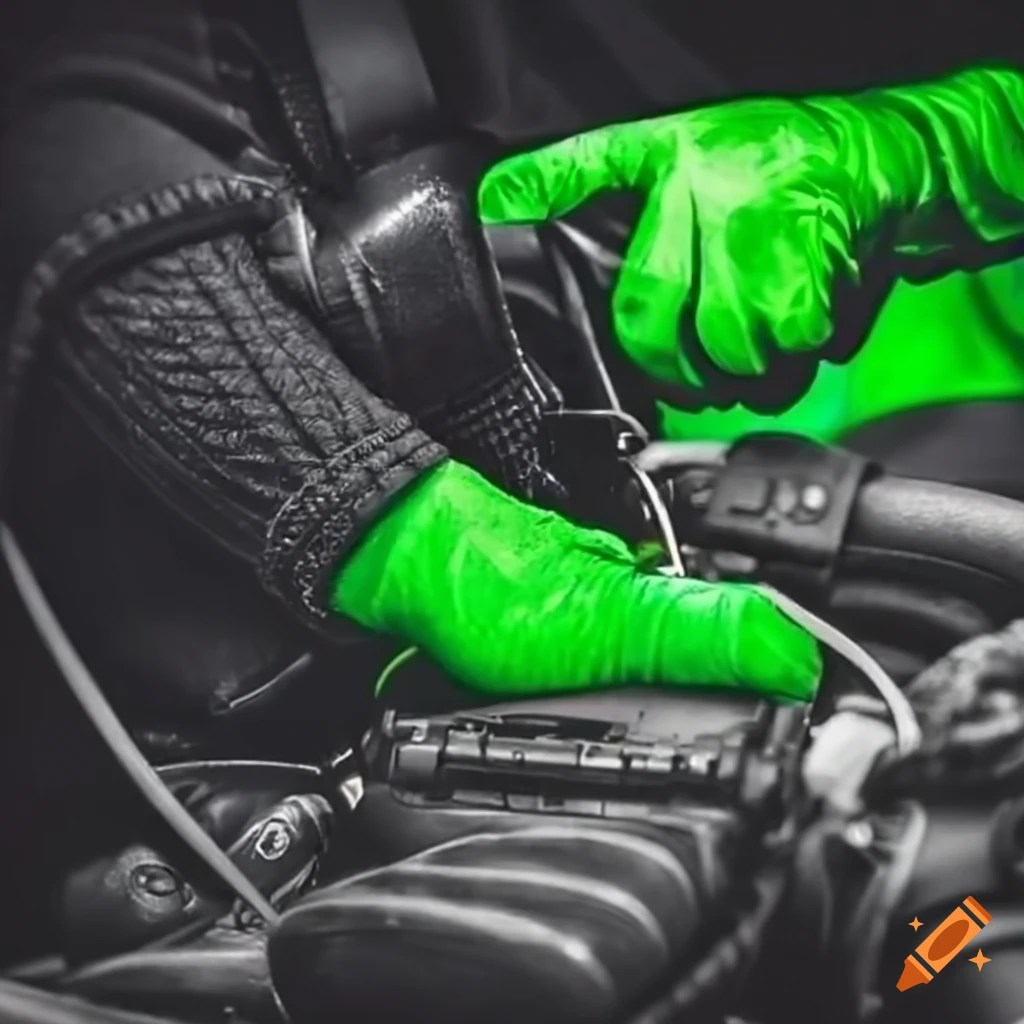 Auto electrician in green and black attire