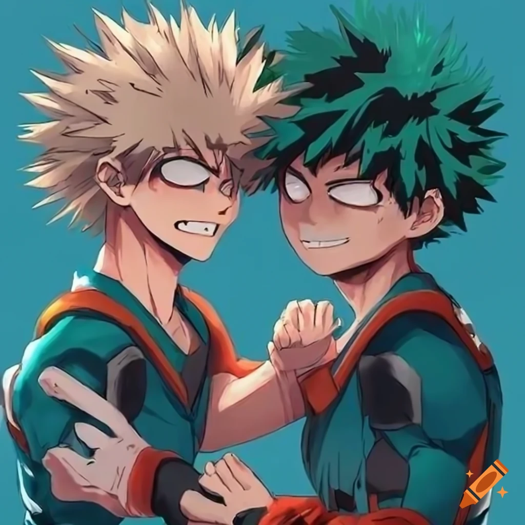 Fanart of my hero academia's bakugou and deku characters on Craiyon