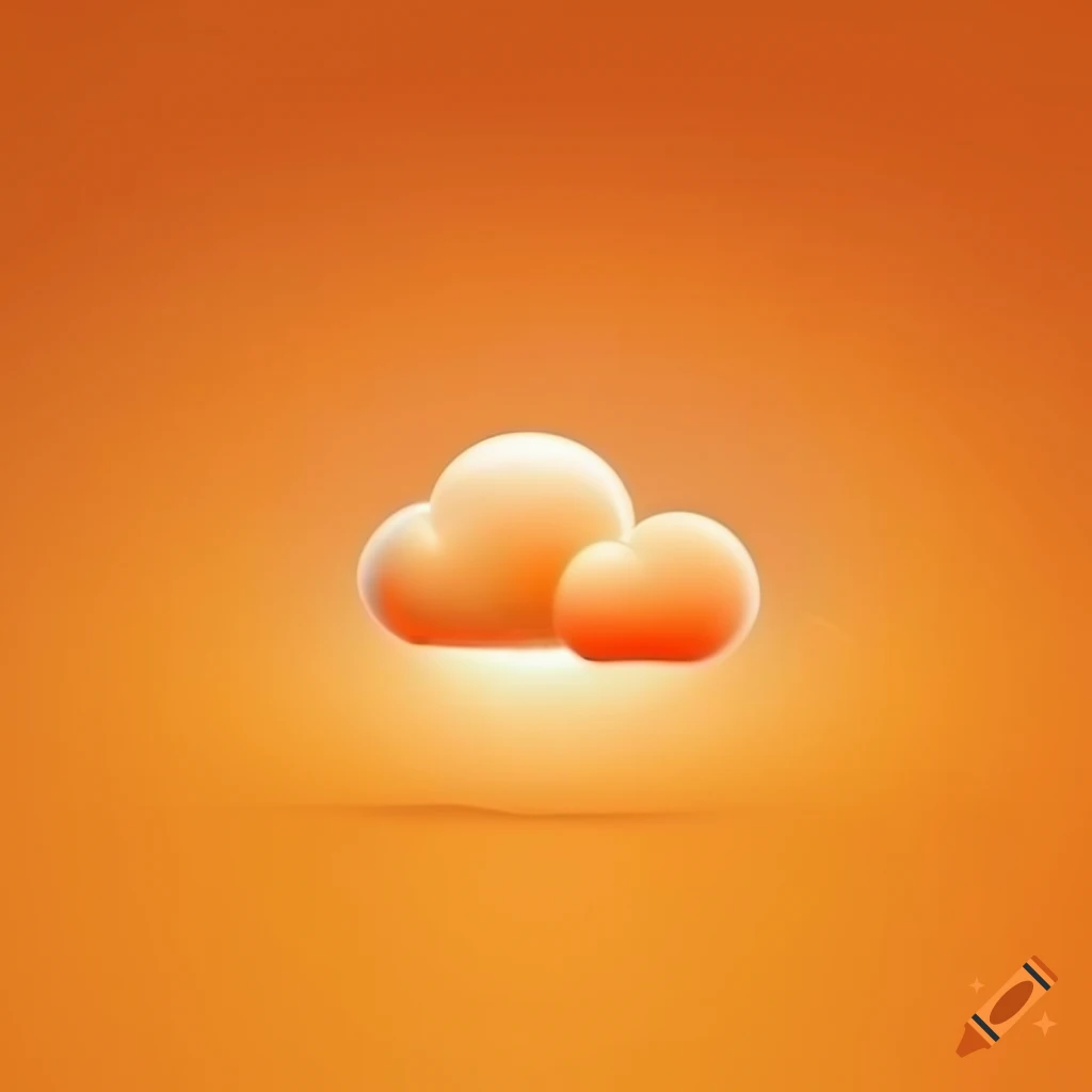 Orange cloud computing concept