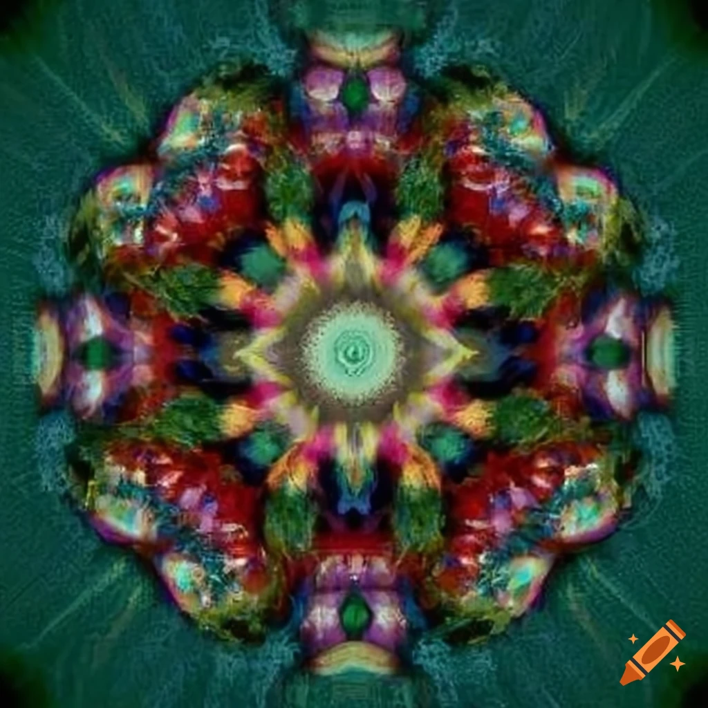 Mushroom-shaped kaleidoscope design
