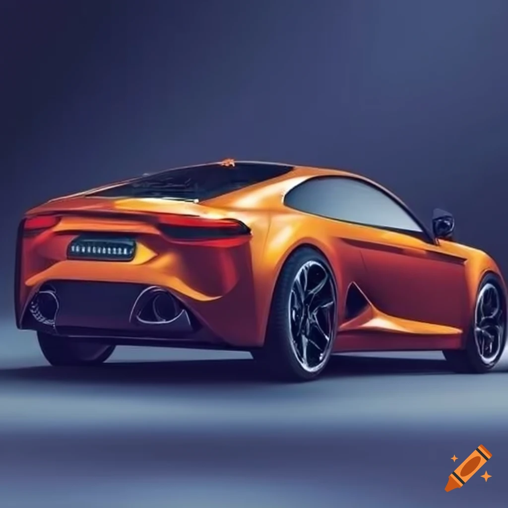 Sports car in a showroom with #locationtruth on the body