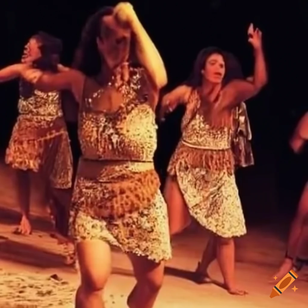 Neolithic people dancing at a disco party on Craiyon
