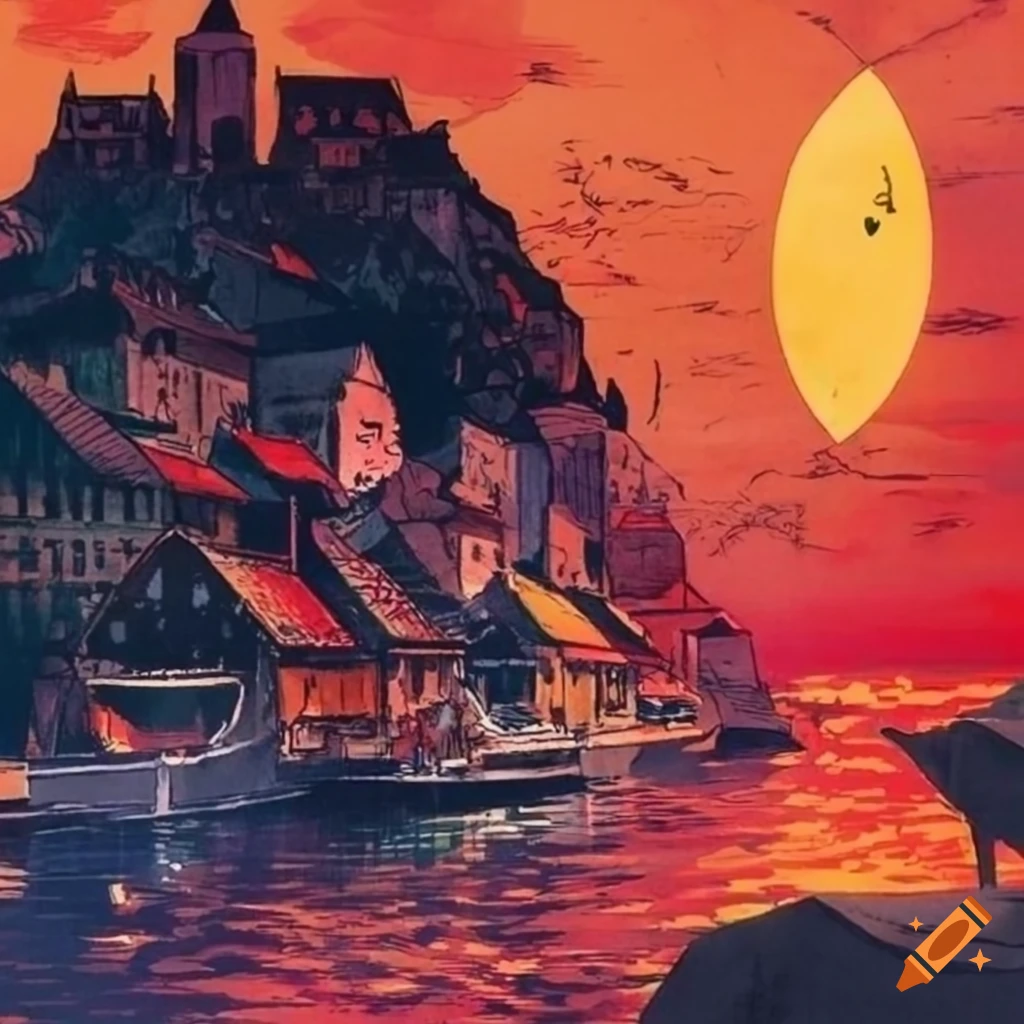 Vintage travel poster for the graphic novel Zatoichi