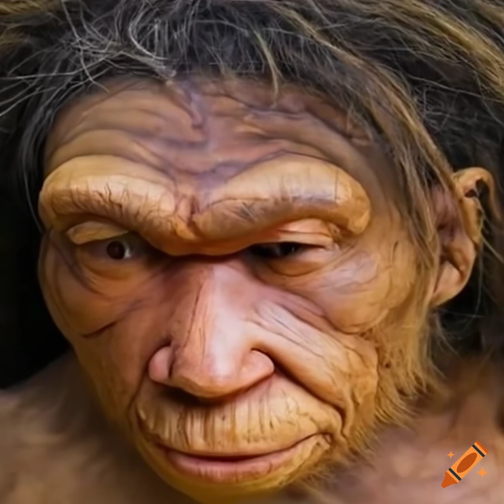 Neanderthal with cellphone