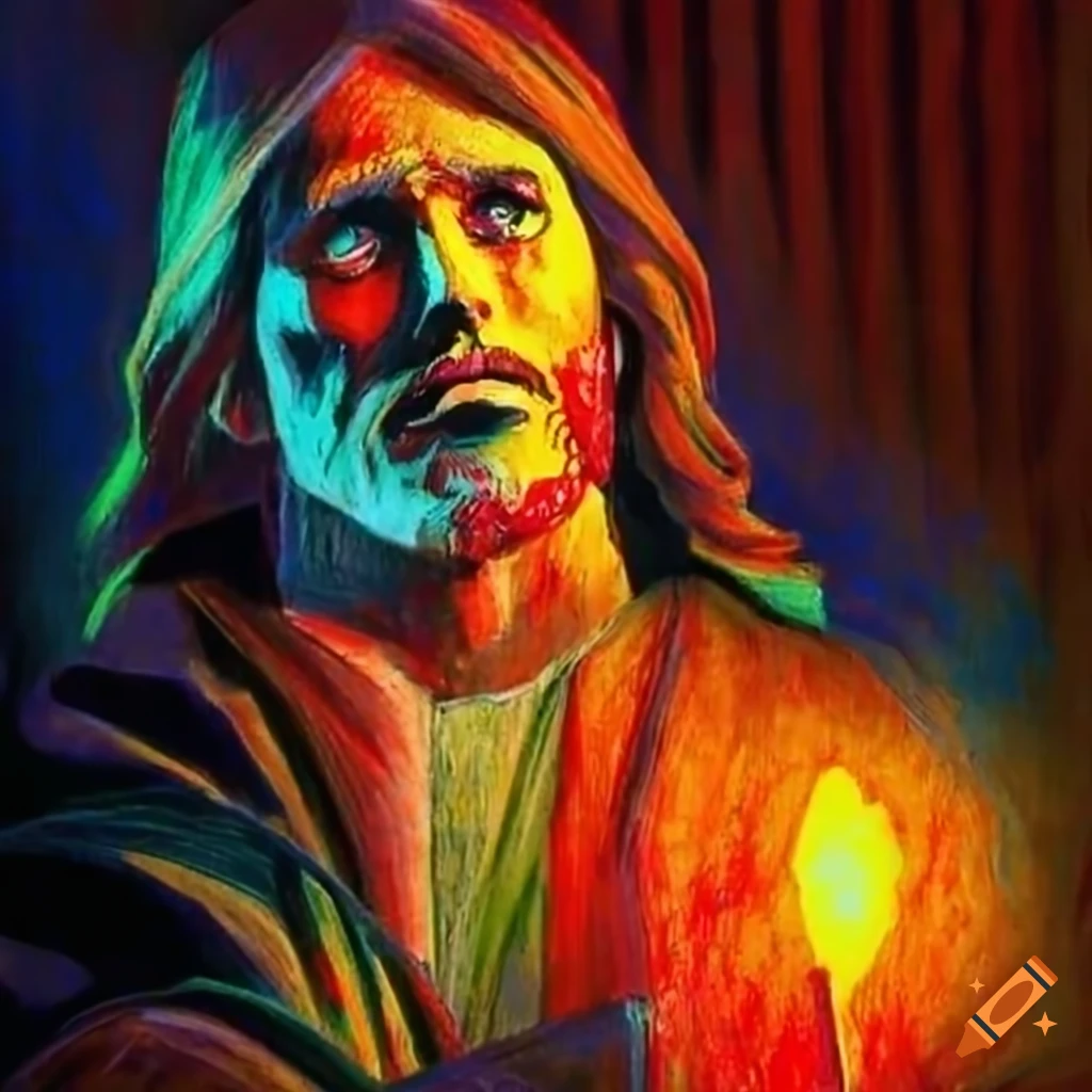 The Harmonious Discourse: Jesus Christ and Dillon E.T. in ethereal light