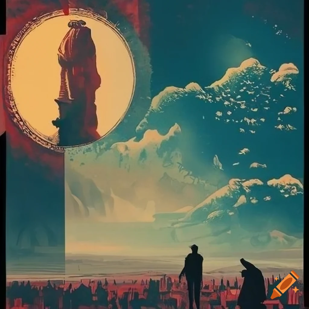 Vintage travel poster with masterpiece details