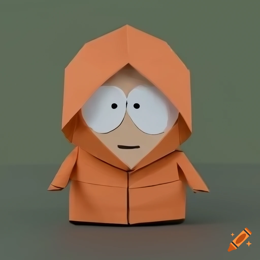 Origami high poly Kenny McCormick from South Park