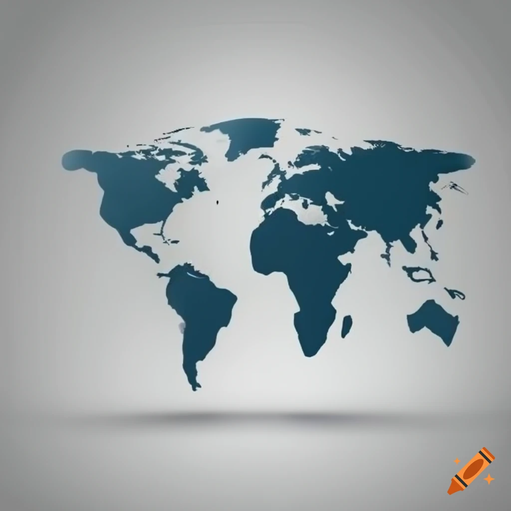 World network map on a white background