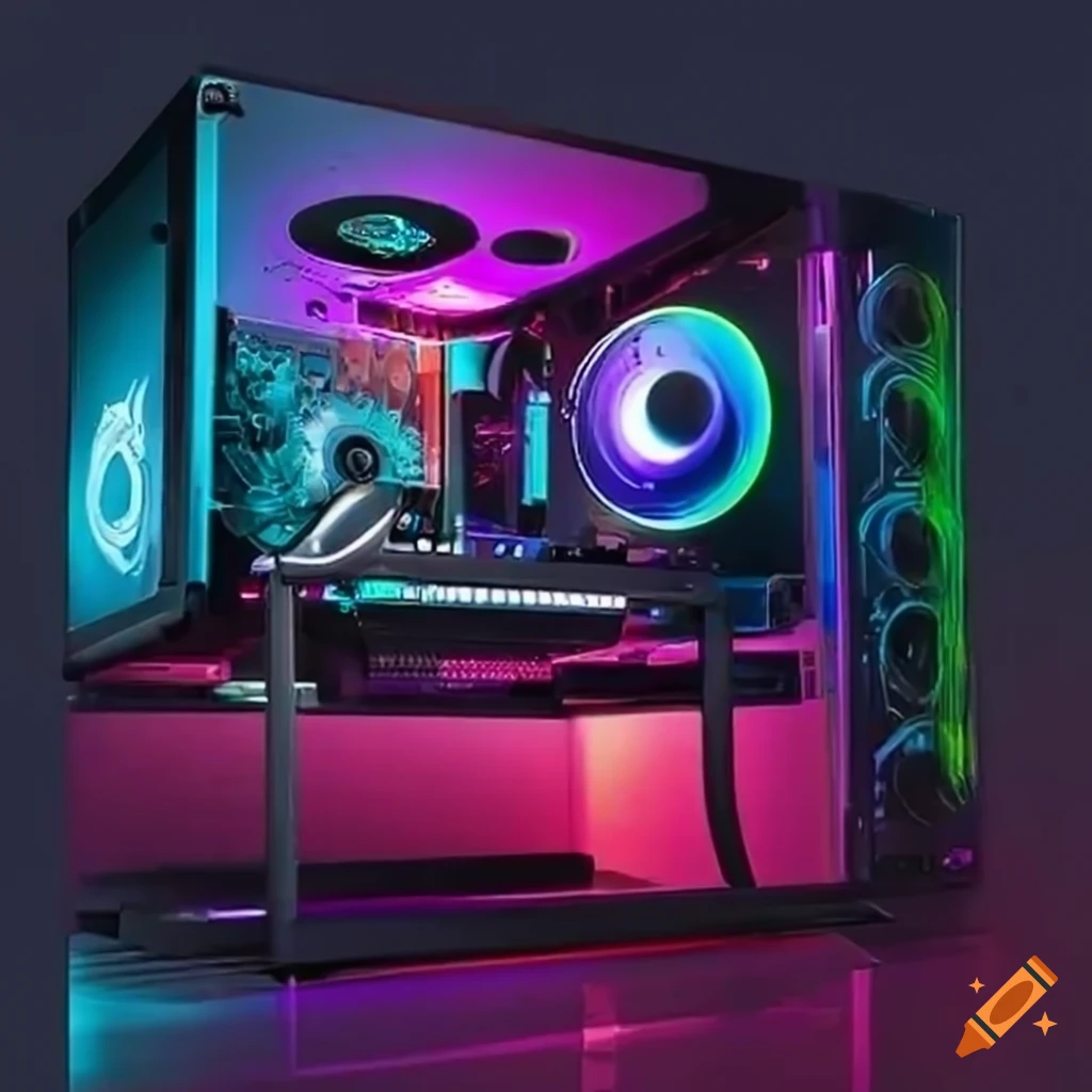 High-performance gaming setup with advanced computer components on Craiyon