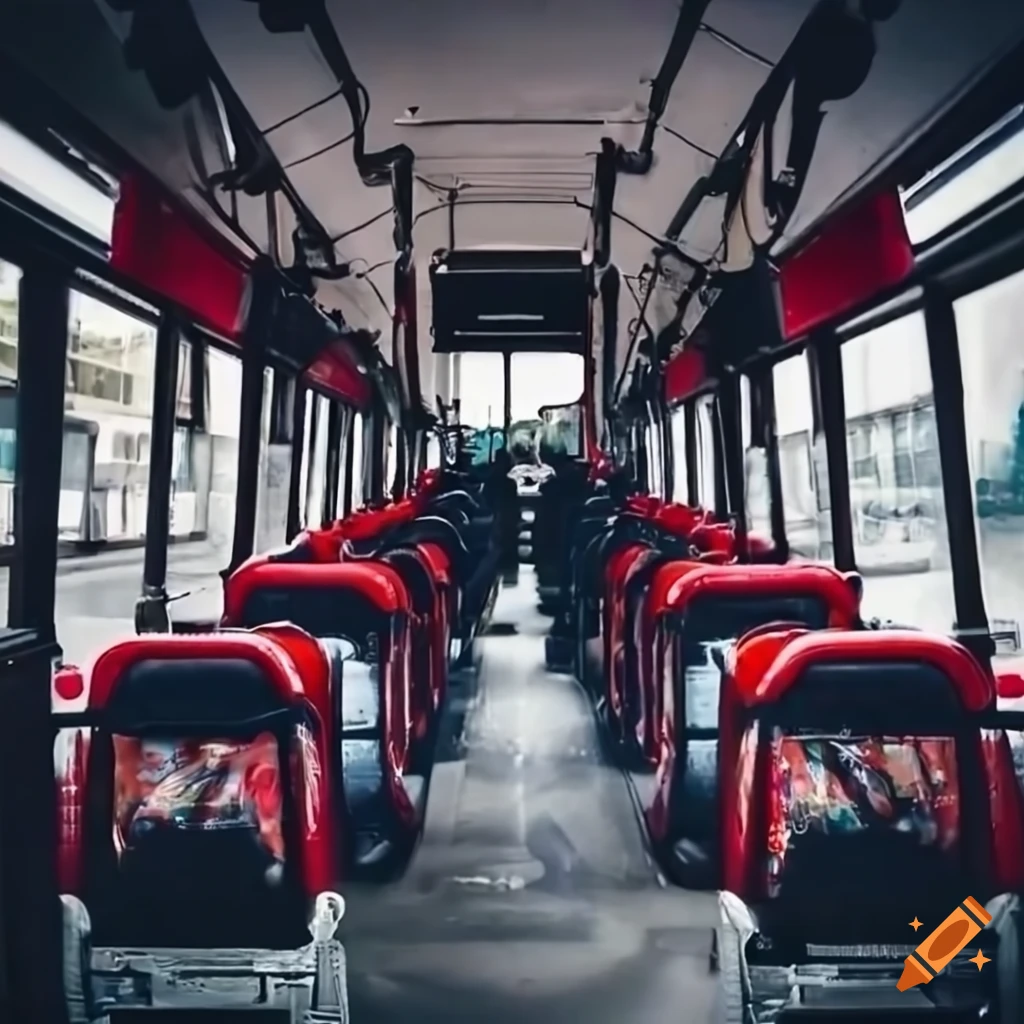 Interior of a bus