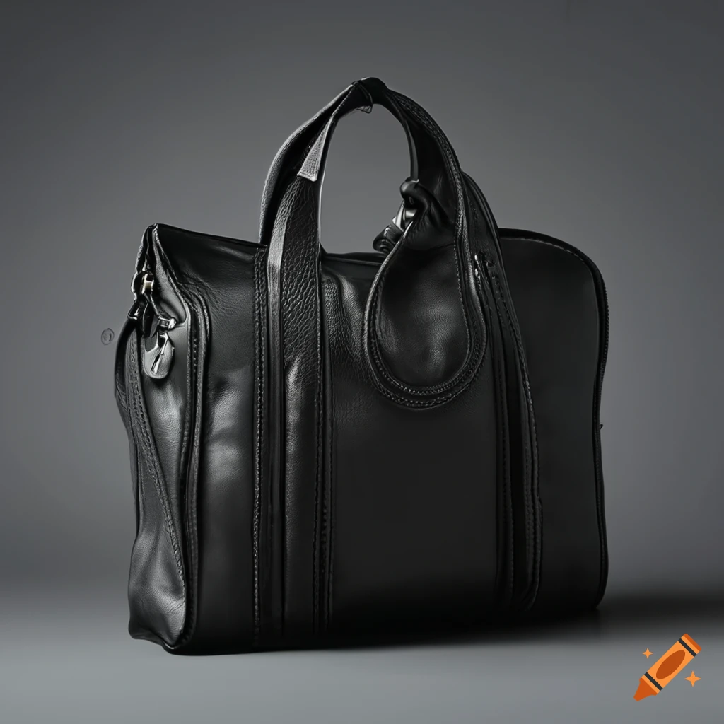 Avant-garde Yamagami Black Jumbo Leather Travel Bag