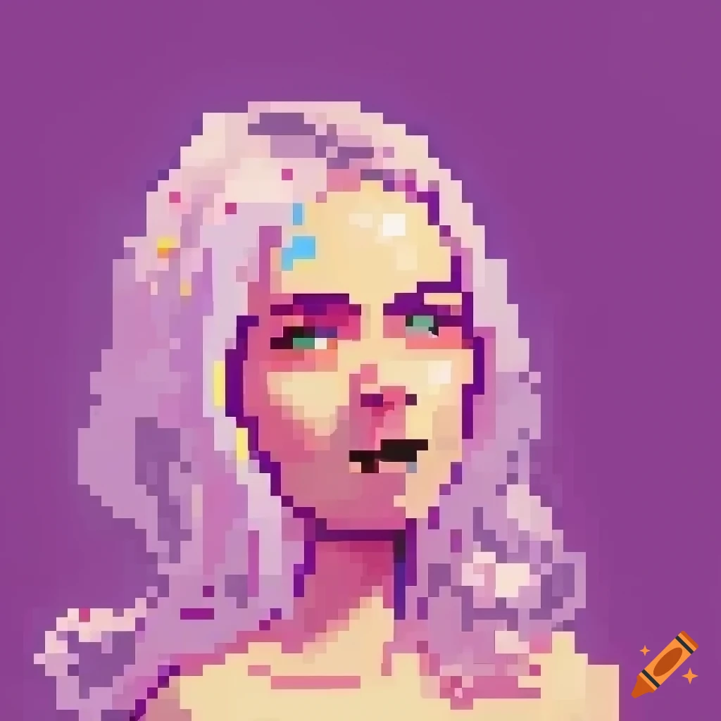 Pixel art with dithering effect showcasing shampoo concept on Craiyon