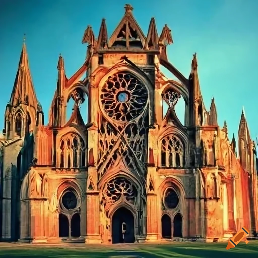 Romanesque gothic architecture on Craiyon