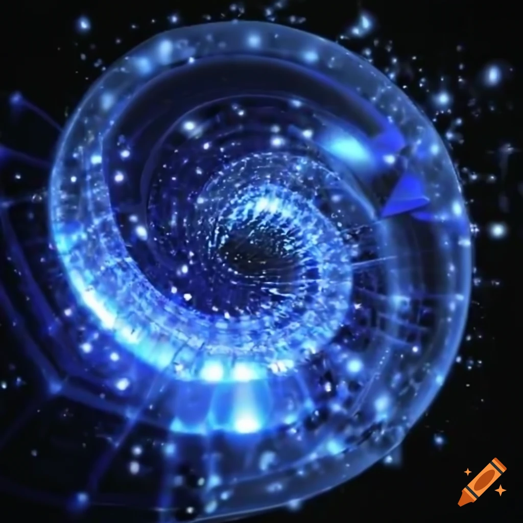 Sapphire sparkle swirl mirrored 3D animation