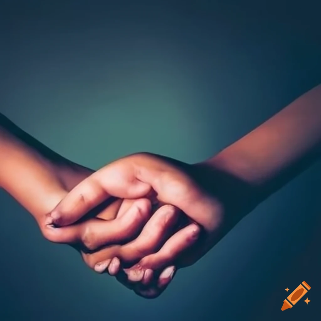 Hello with a shake of hands