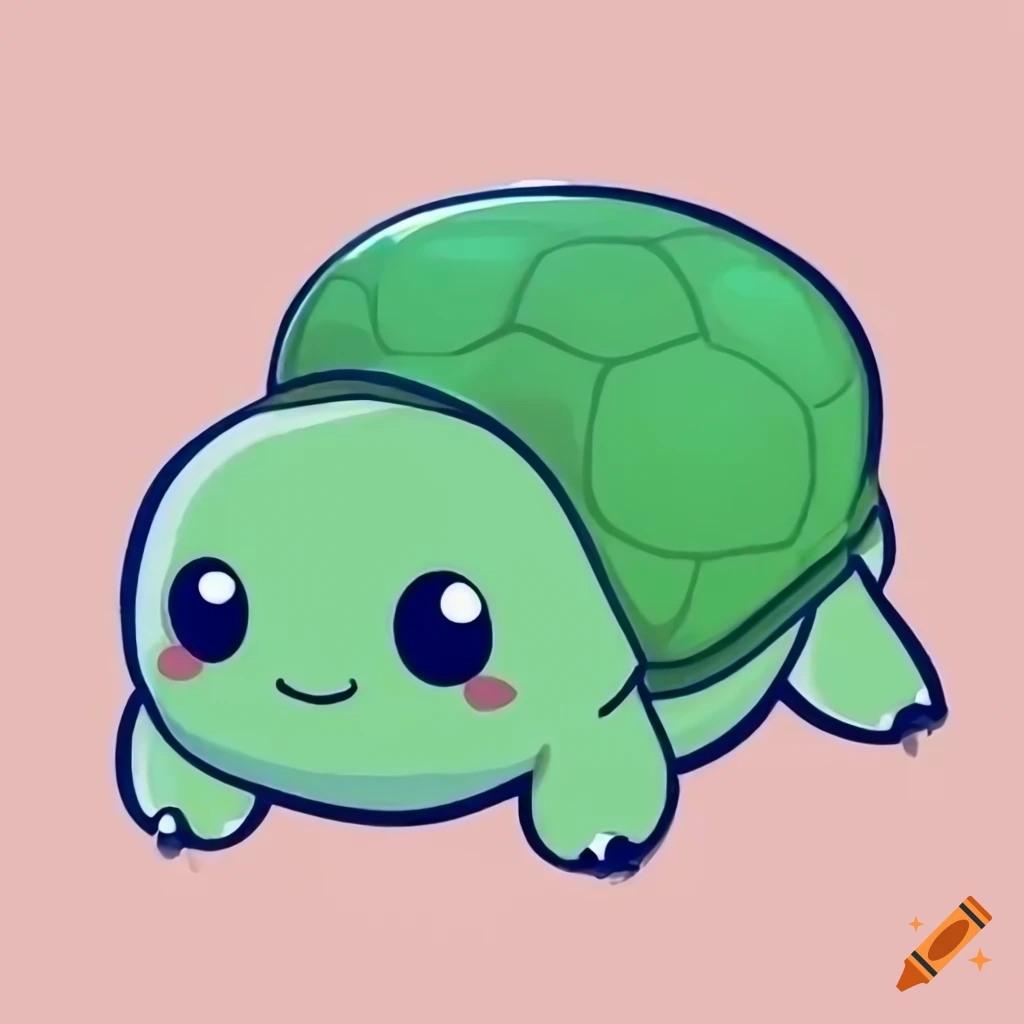 Cute kawaii turtle