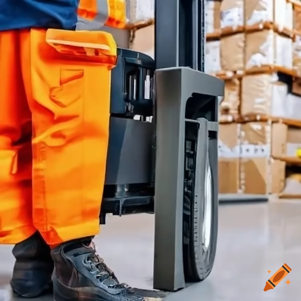 Warehouse forklift accident between operator and pedestrian