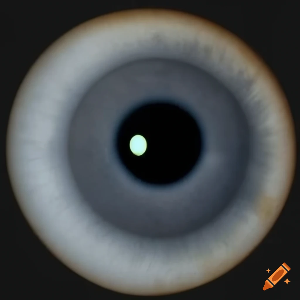 Single eye on a blank background