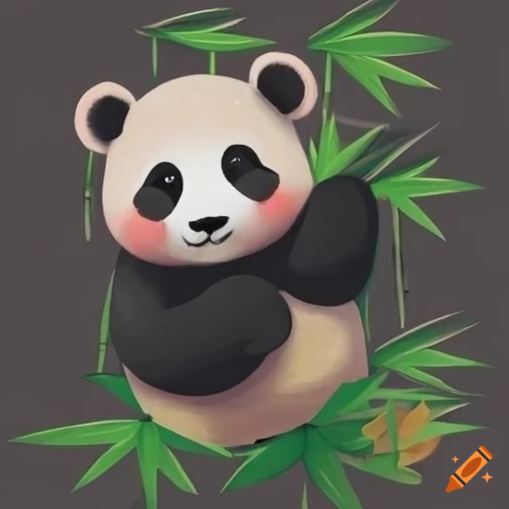 Panda eating bamboo