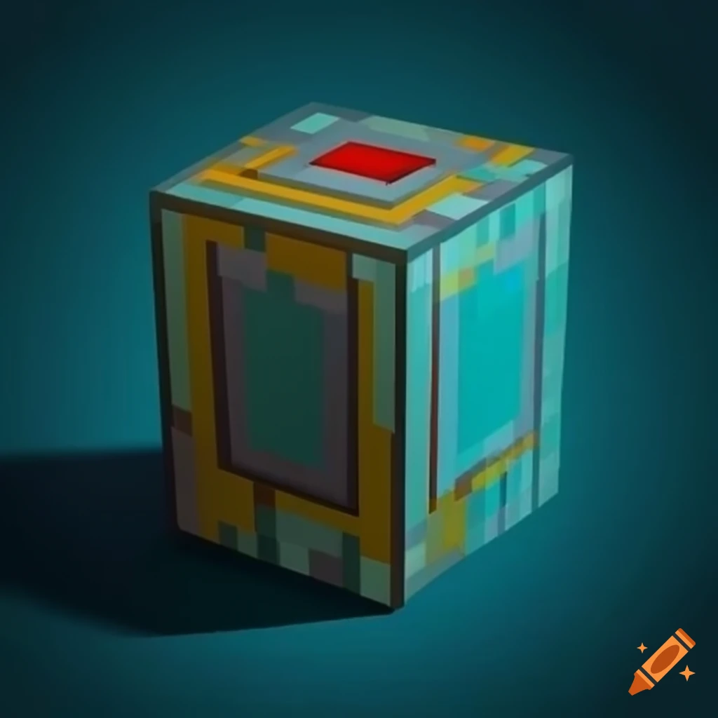 Creative Minecraft art blending technology and blocks on Craiyon