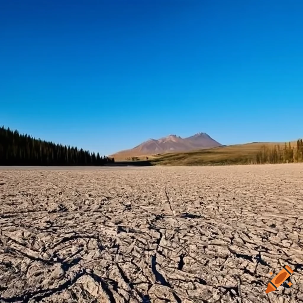 Fehér lake in kardoskút dried out due to global warming on Craiyon