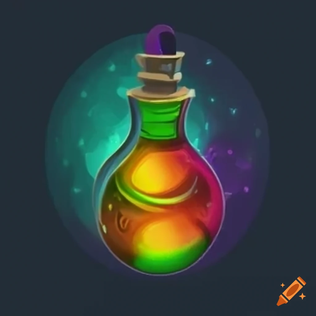 Shimmering elixir of various colors