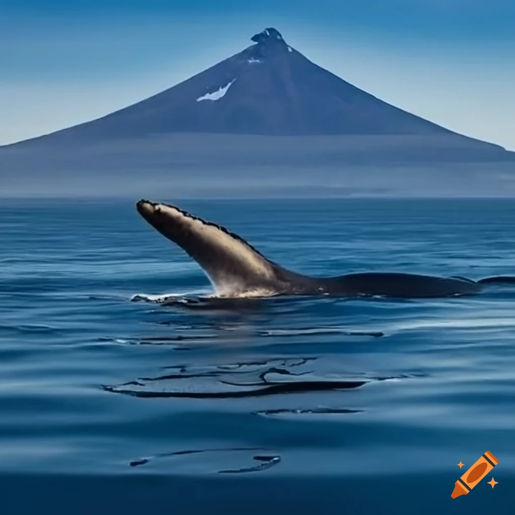 Whale fin in Pico Mountain, Azores