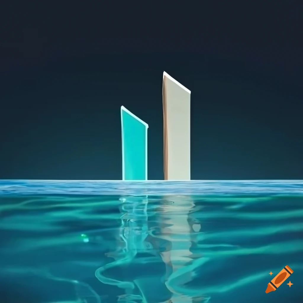 Graph with a swimming pool background