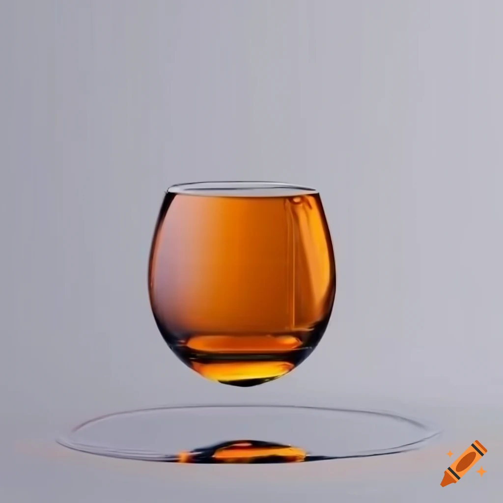 Glass on white background