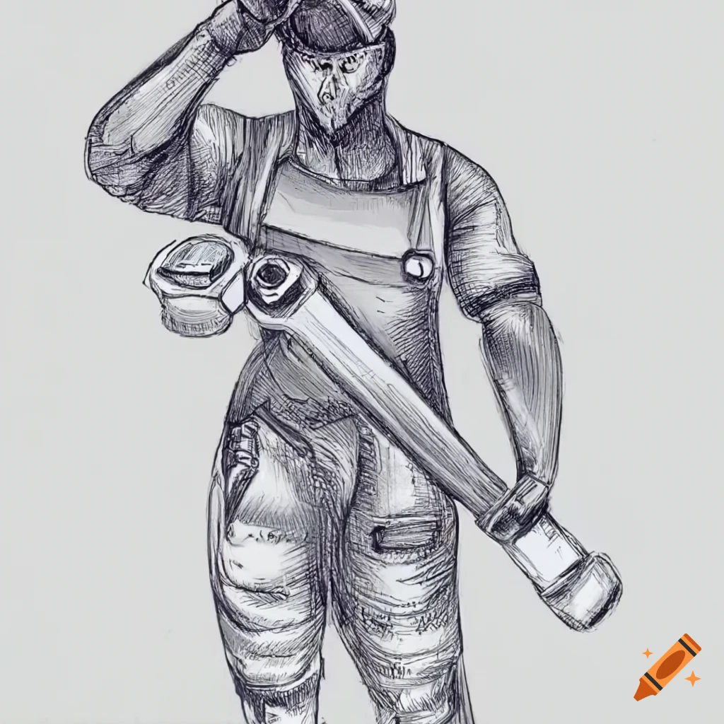 Mechanic inspecting a nut and bolt