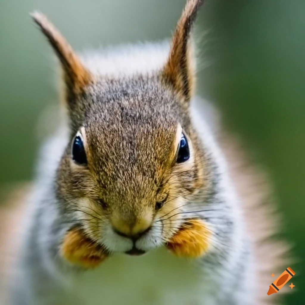 Squirrel in pastel aesthetics captured with professional photography