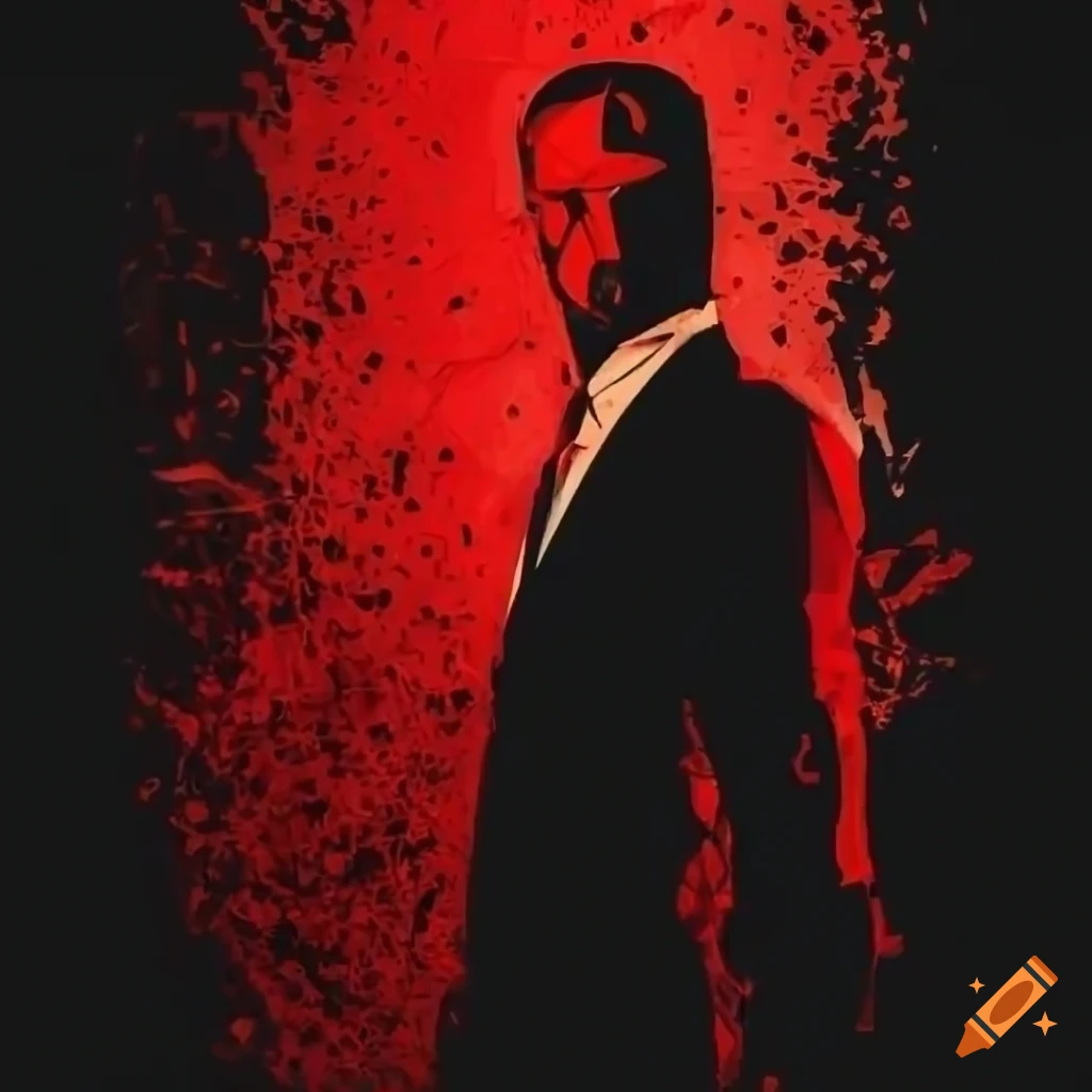 Polygon secret agent male posing with a Top Secret file on a red and black background