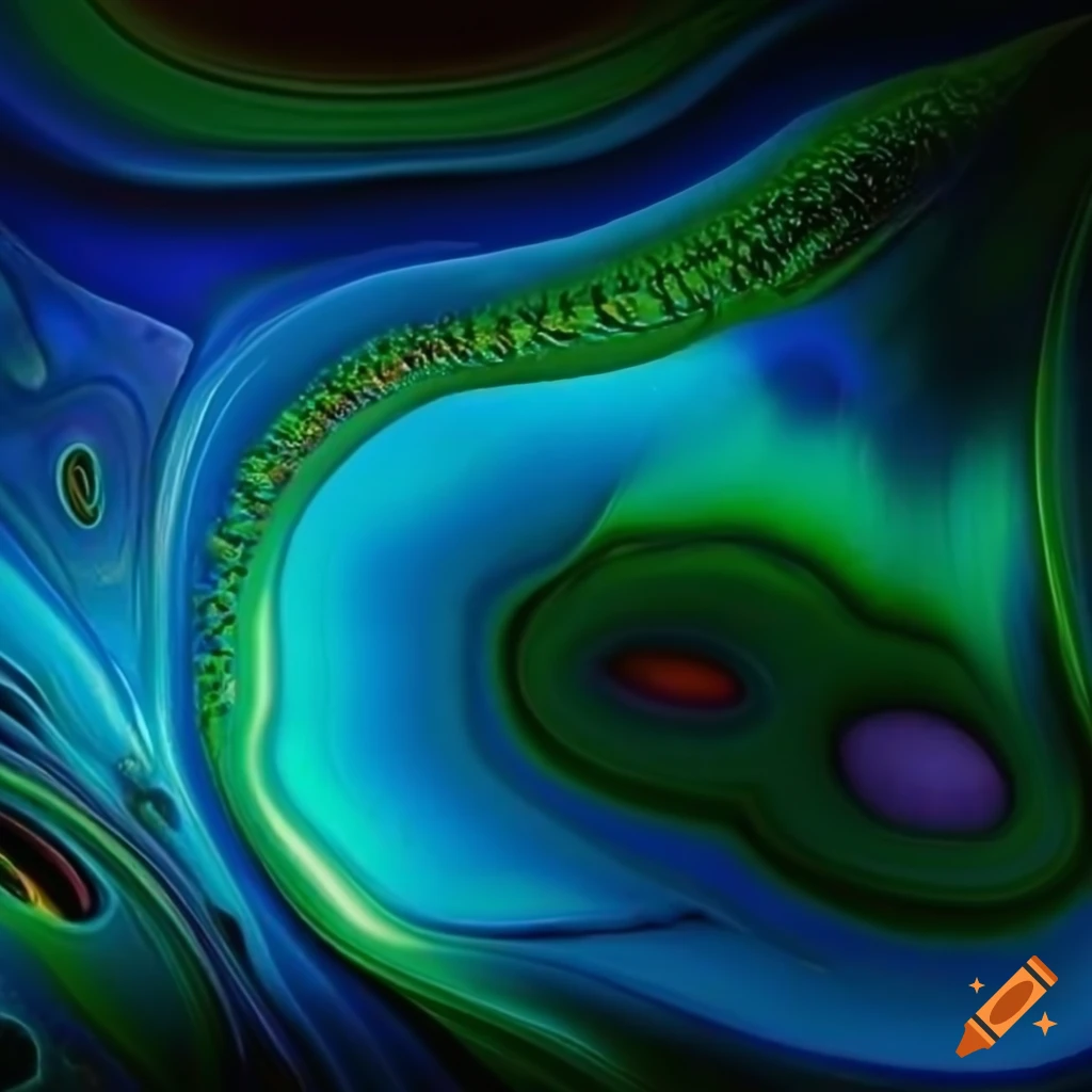 Abstract nature images representing transmutation with hyper realistic