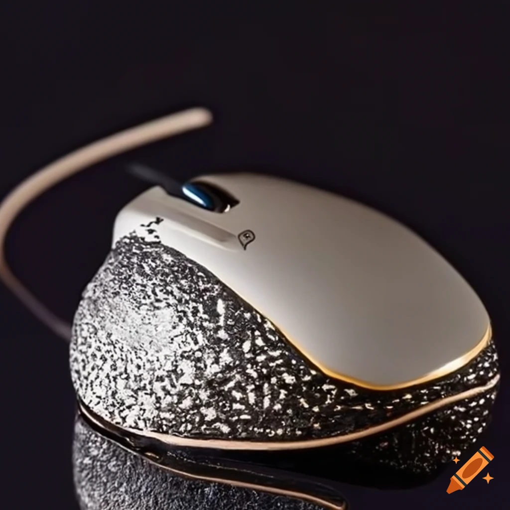 Unique computer mouse made of meteorite and ceramics on Craiyon