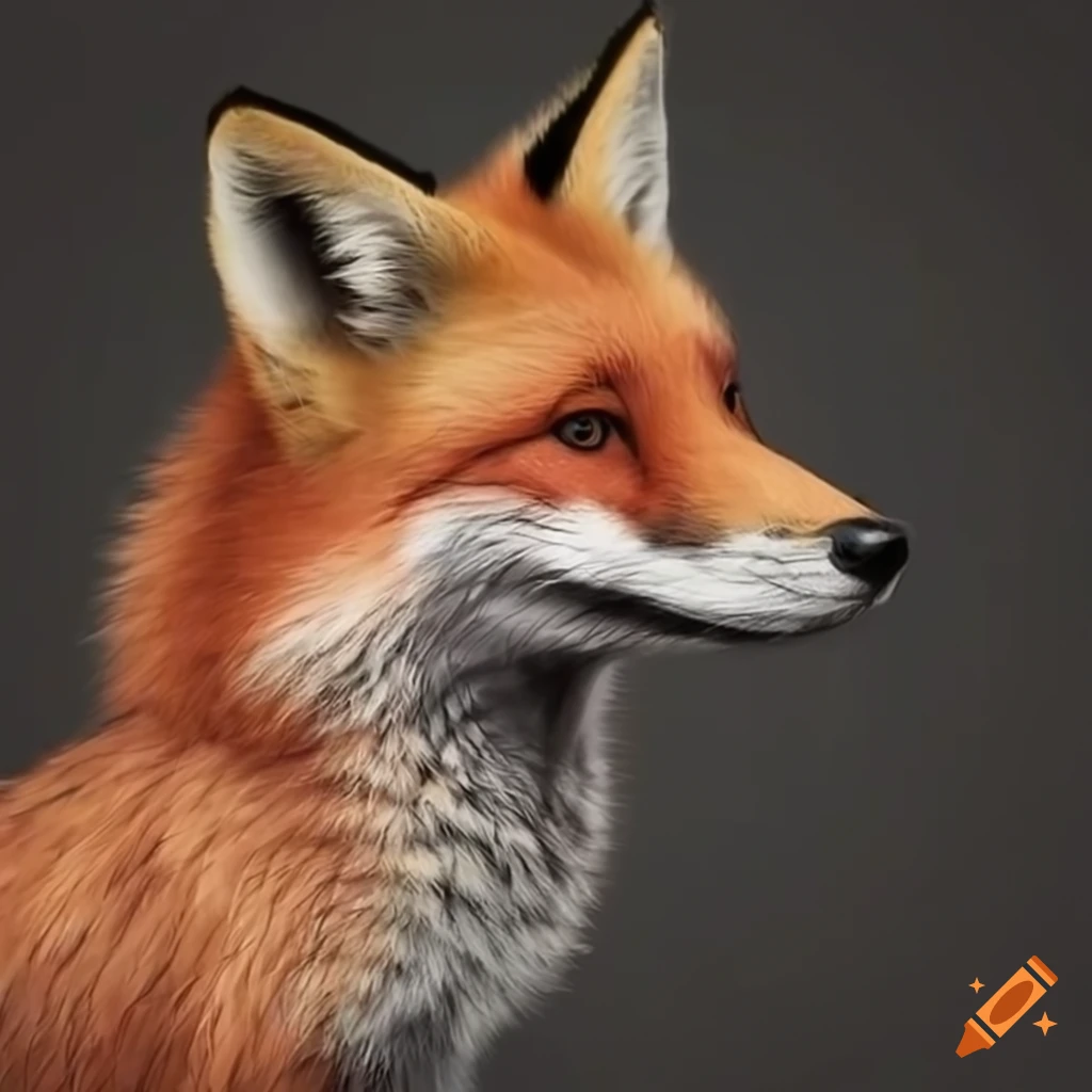 Fox Side View Model Realistic side view of a red fox on Craiyon