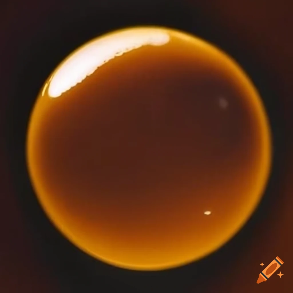 Brown bubble with a dot in the center