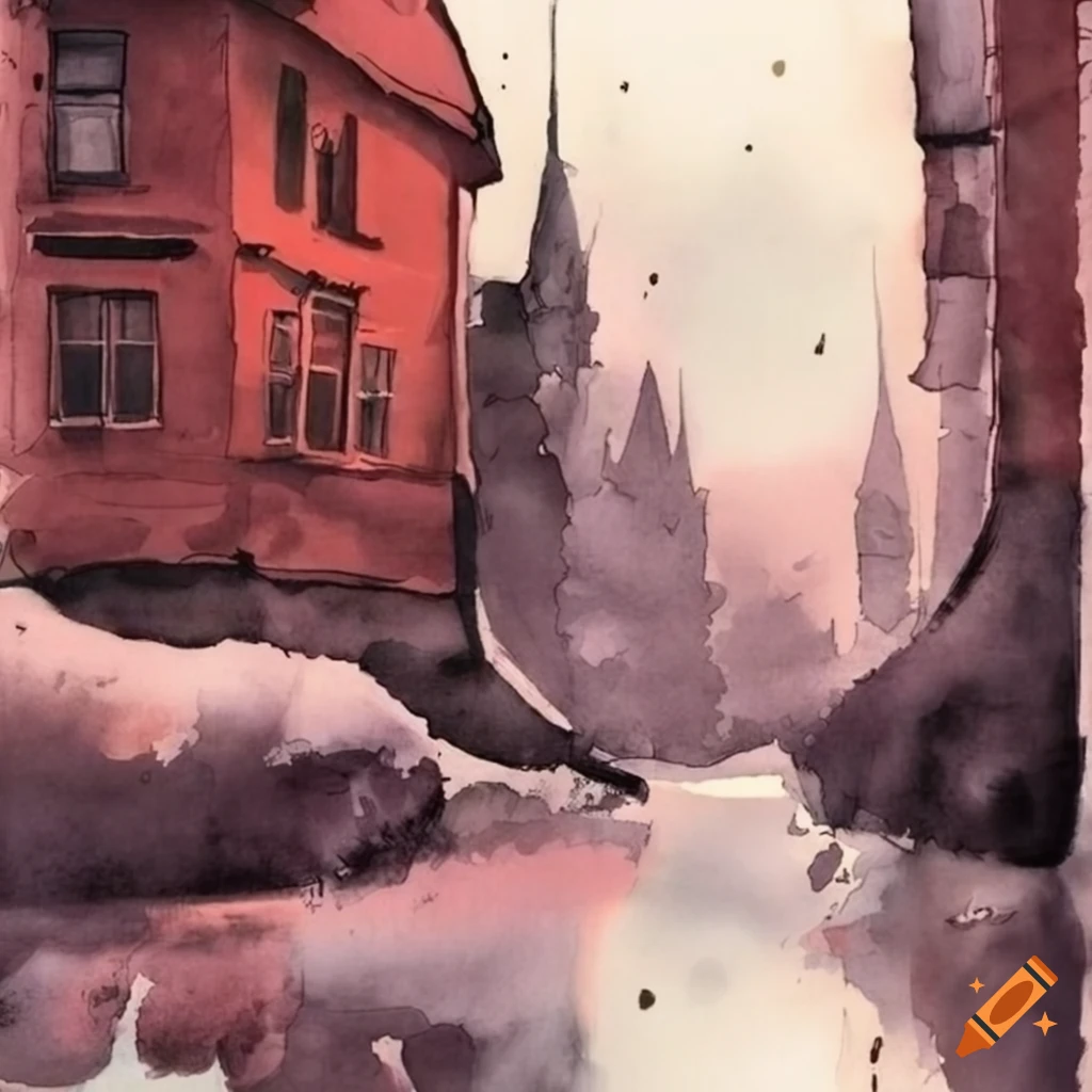 Shattered watercolor art inspired by Norway's version of Zatoichi