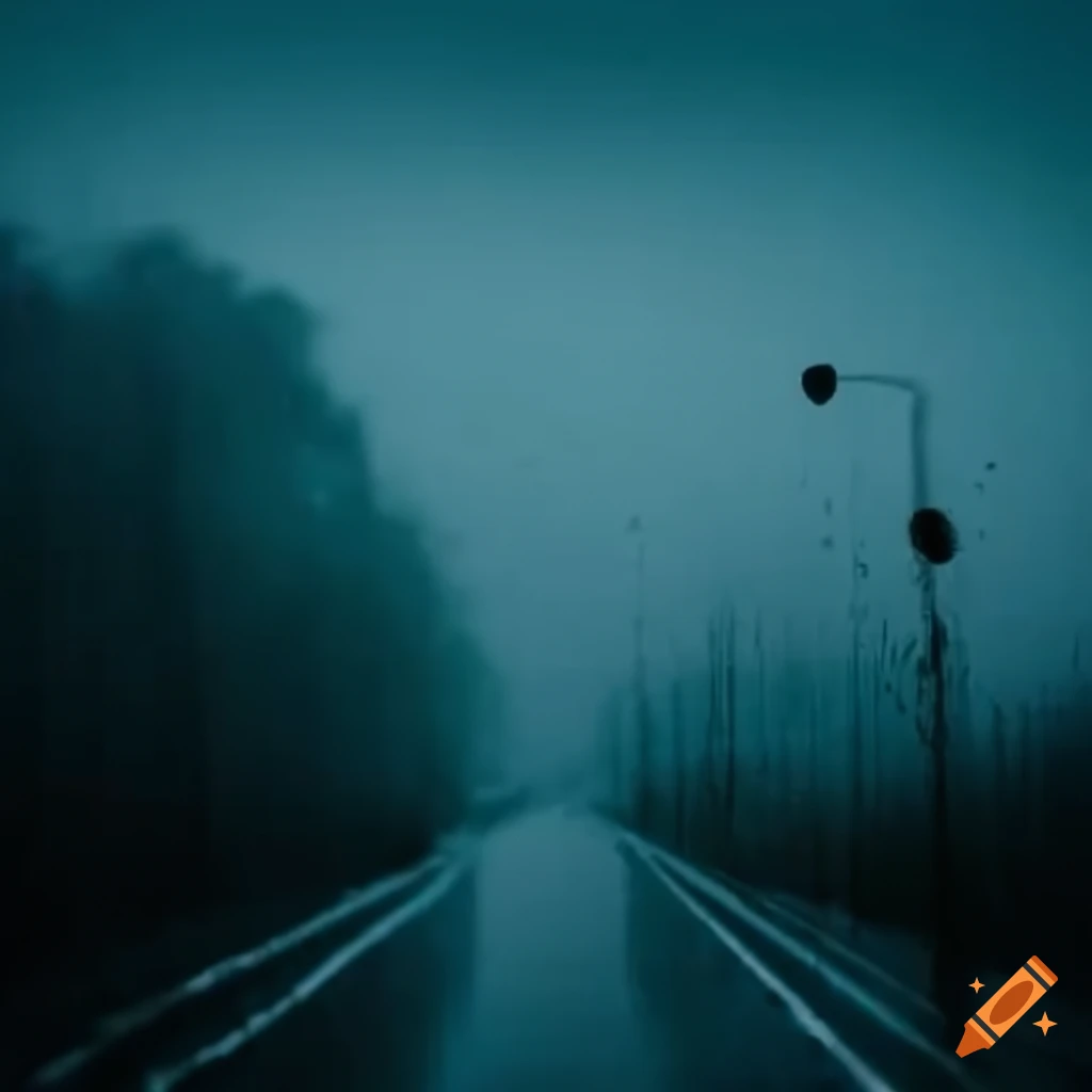 Rain on a road